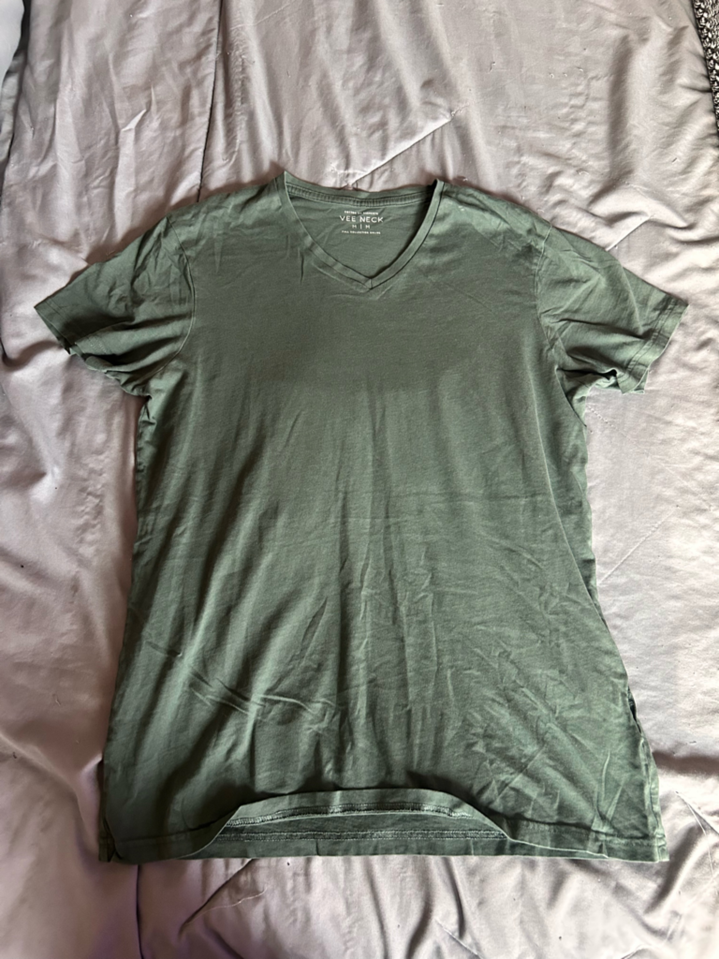 Cotton On Olive Green Vee Neck Tee